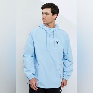 Playboy by Pacsun Baby Blue Windbreaker - Size S